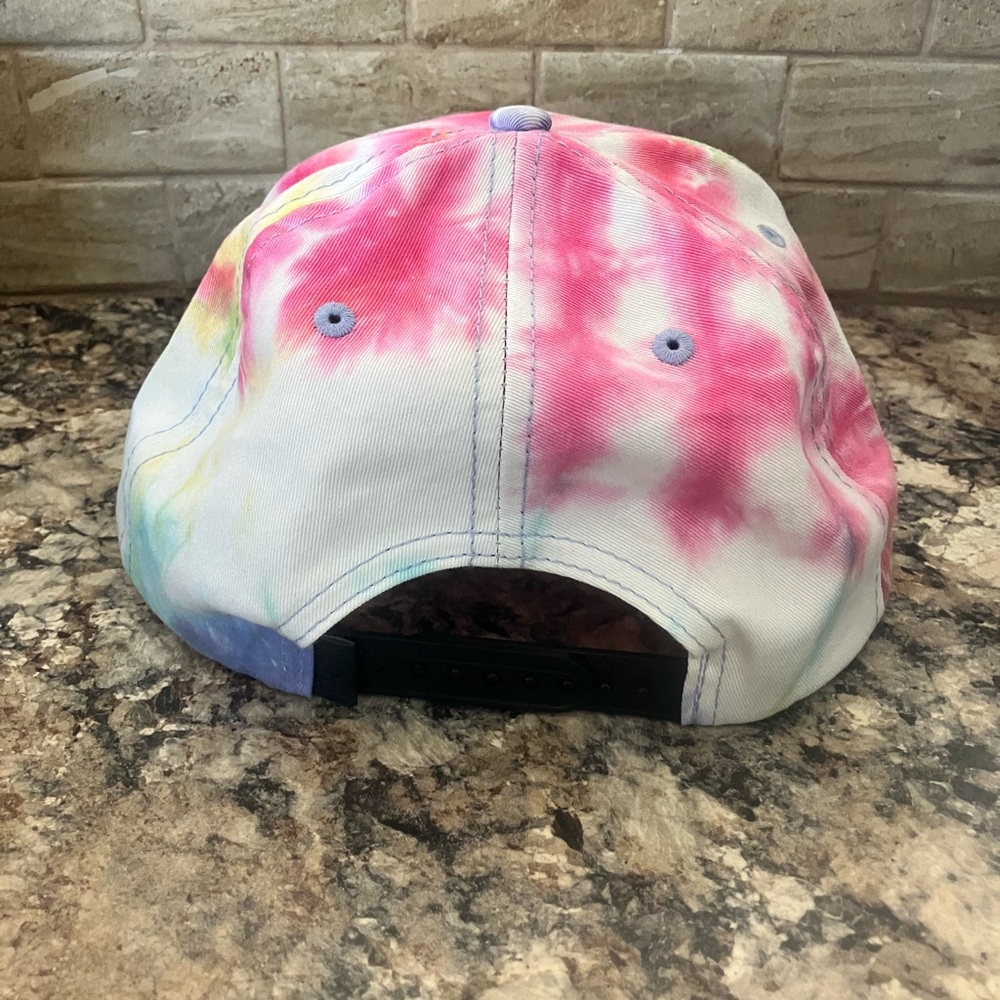 DOPE Pink and Blue Tie-Dye Snapback Hat - Picture 2 of 4
